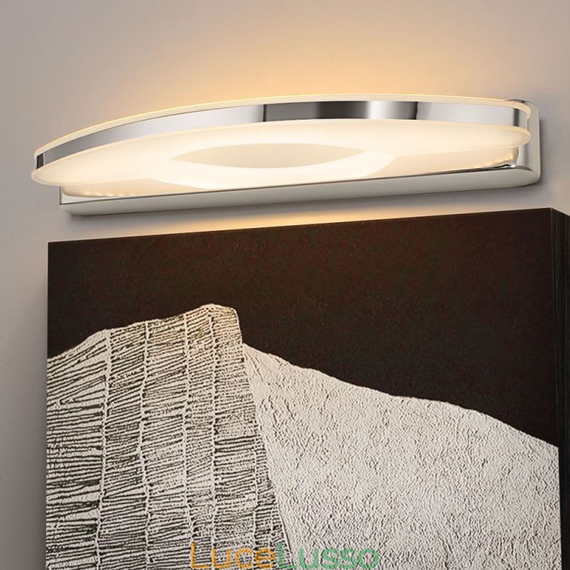 Moderna illuminazione a specchio Applique da parete Illuminazione per bagno Acciaio inossidabile