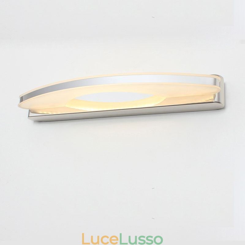Moderna illuminazione a specchio Applique da parete Illuminazione per bagno Acciaio inossidabile