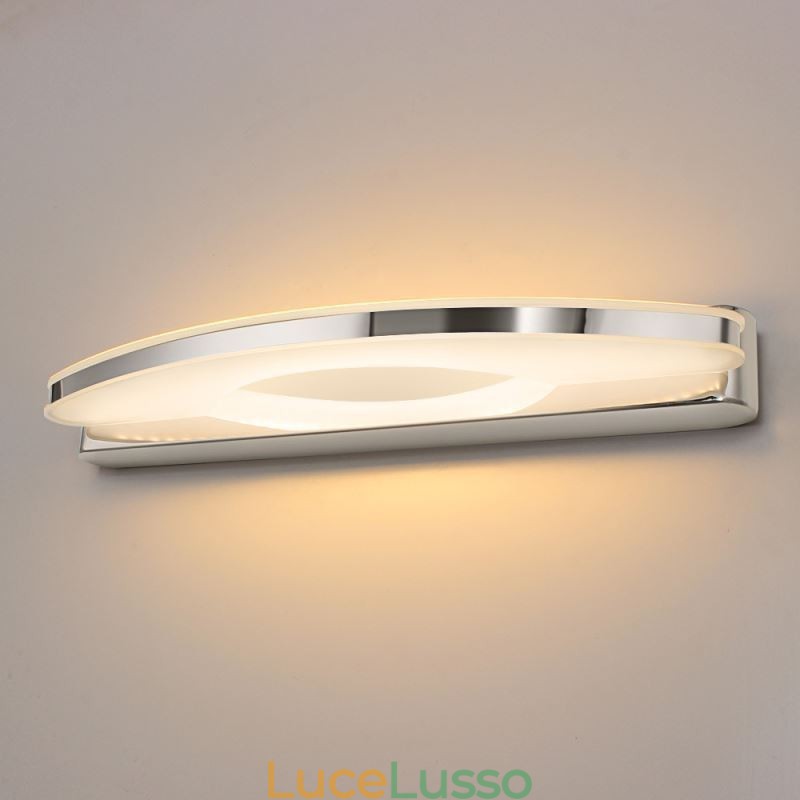 Moderna illuminazione a specchio Applique da parete Illuminazione per bagno Acciaio inossidabile