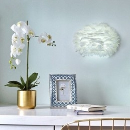 Lampada da parete decorativa con piume creative
