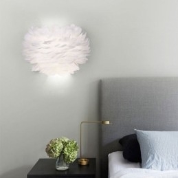 Lampada da parete decorativa con piume creative