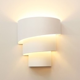 Lampada da parete moderna minimalista a spirale, lampada da comodino