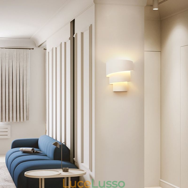 Lampada da parete moderna minimalista a spirale, lampada da comodino