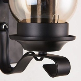 Lampada da parete in ferro battuto vintage, illuminazione a luce singola