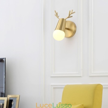 Lampada da parete in ottone nordico con luce frontale a specchio Lampada da parete in ottone nordico con luce frontale a specchio