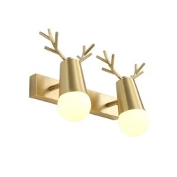Lampada da parete in ottone nordico con luce frontale a specchio