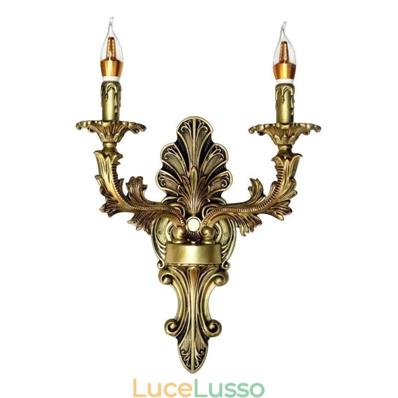 Lampada da parete retrò europea creativa doppia illuminazione per la casa applique da parete illuminazione da comodino