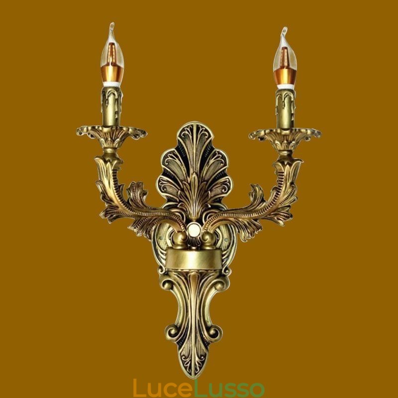 Lampada da parete retrò europea creativa doppia illuminazione per la casa applique da parete illuminazione da comodino