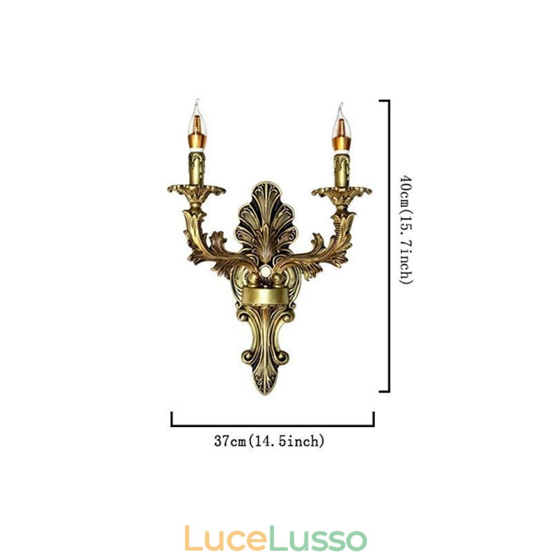 Lampada da parete retrò europea creativa doppia illuminazione per la casa applique da parete illuminazione da comodino