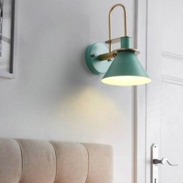 Applique da parete nordica stile Makron Applique da parete Lampada frontale a specchio creativa