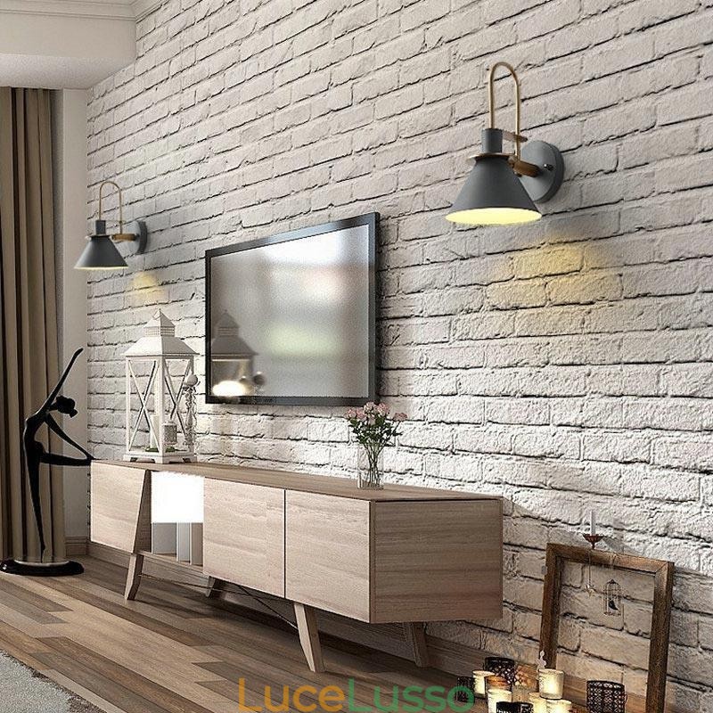 Applique da parete nordica stile Makron Applique da parete Lampada frontale a specchio creativa