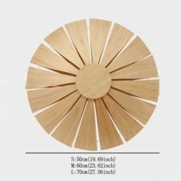 Applique da parete rotonda con fiori, unica lampada da parete in bambù, illuminazione decorativa creativa