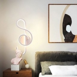 Applique da parete minimalista in acrilico con nota