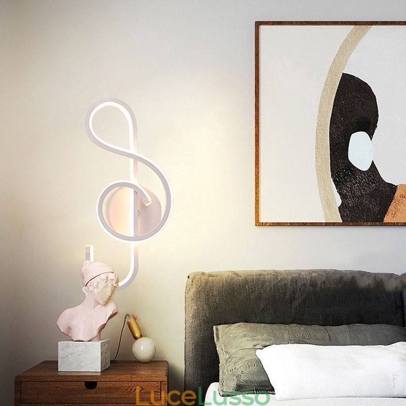 Applique da parete minimalista in acrilico con nota