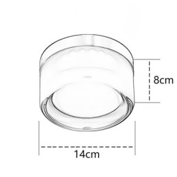 Applique da parete moderna minimalista in acrilico con testa singola rotonda in ferro battuto piccola