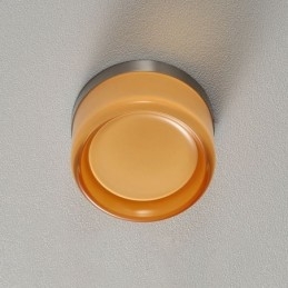 Applique da parete moderna minimalista in acrilico con testa singola rotonda in ferro battuto piccola