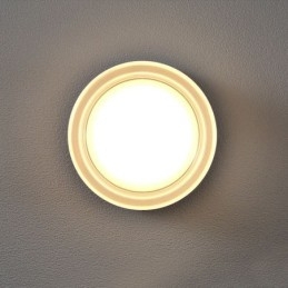 Applique da parete moderna minimalista in acrilico con testa singola rotonda in ferro battuto piccola