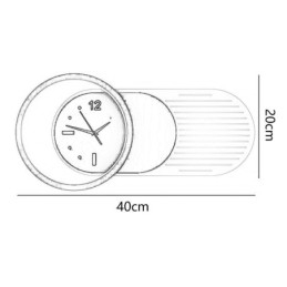 Lampada da parete moderna minimalista in acrilico ferro battuto orologio da parete luce