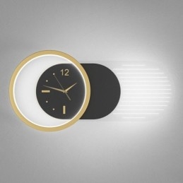 Lampada da parete moderna minimalista in acrilico ferro battuto orologio da parete luce