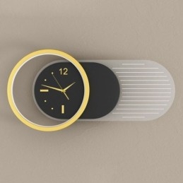 Lampada da parete moderna minimalista in acrilico ferro battuto orologio da parete luce