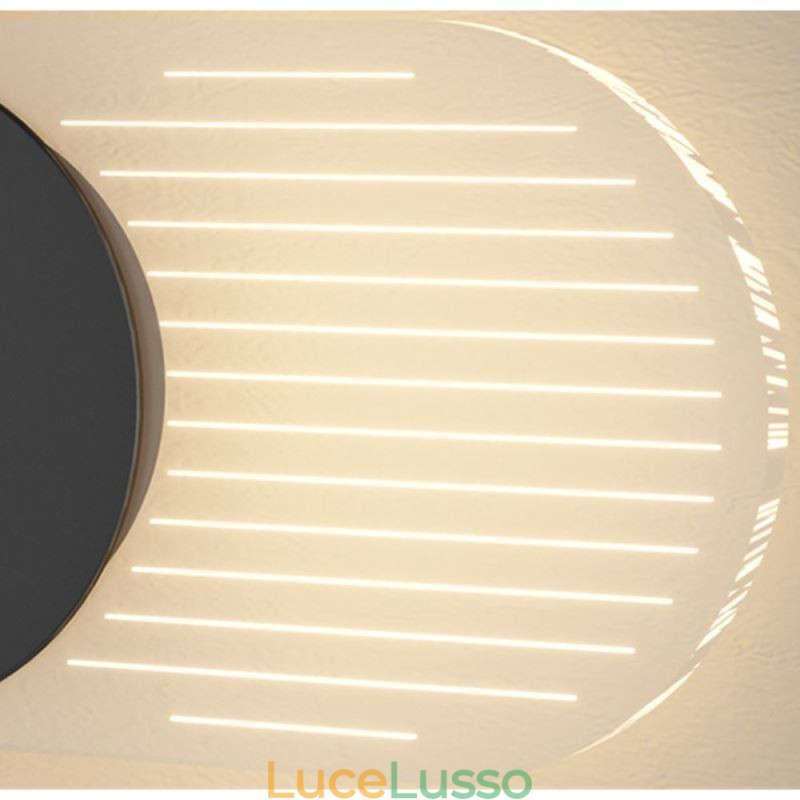 Lampada da parete moderna minimalista in acrilico ferro battuto orologio da parete luce