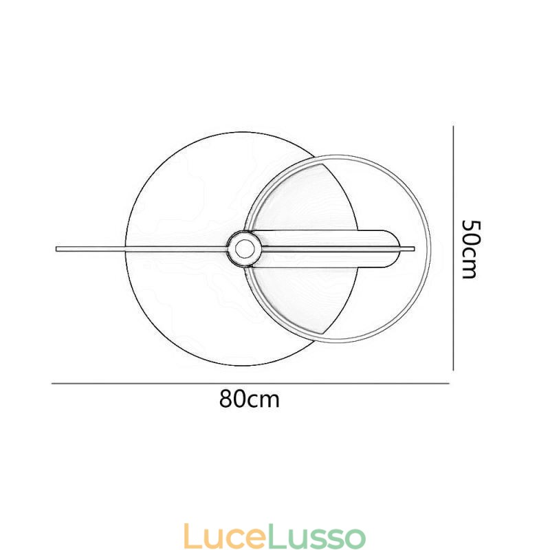 Applique da parete in ferro battuto con puntatore