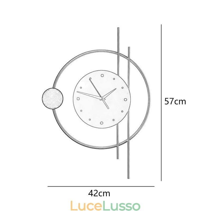 Orologio da parete moderno minimalista lampada da parete in ferro battuto e