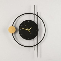 Orologio da parete moderno minimalista lampada da parete in ferro battuto e