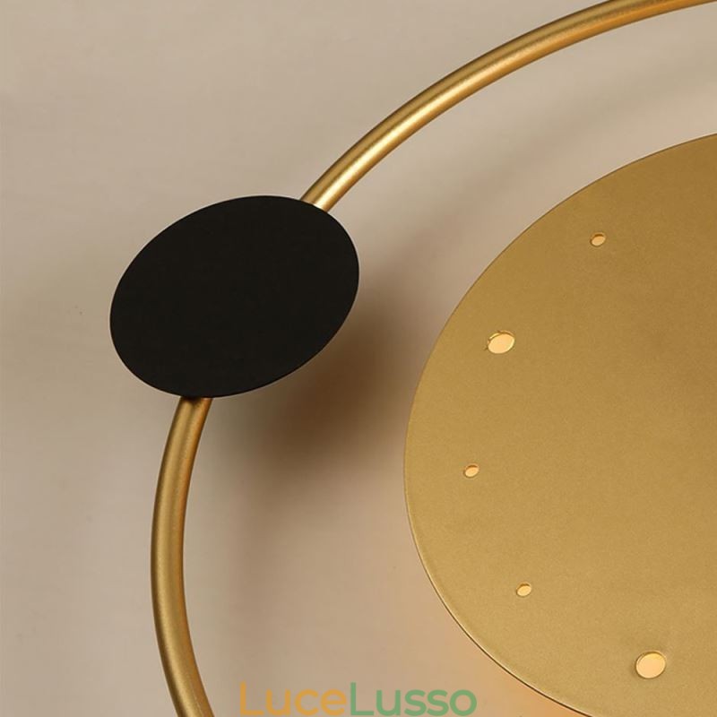 Orologio da parete moderno minimalista lampada da parete in ferro battuto e