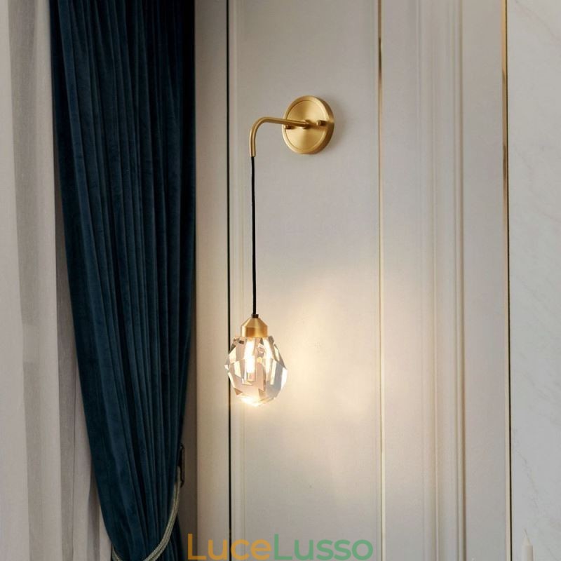 Applique moderna Lampada da parete creativa in cristallo