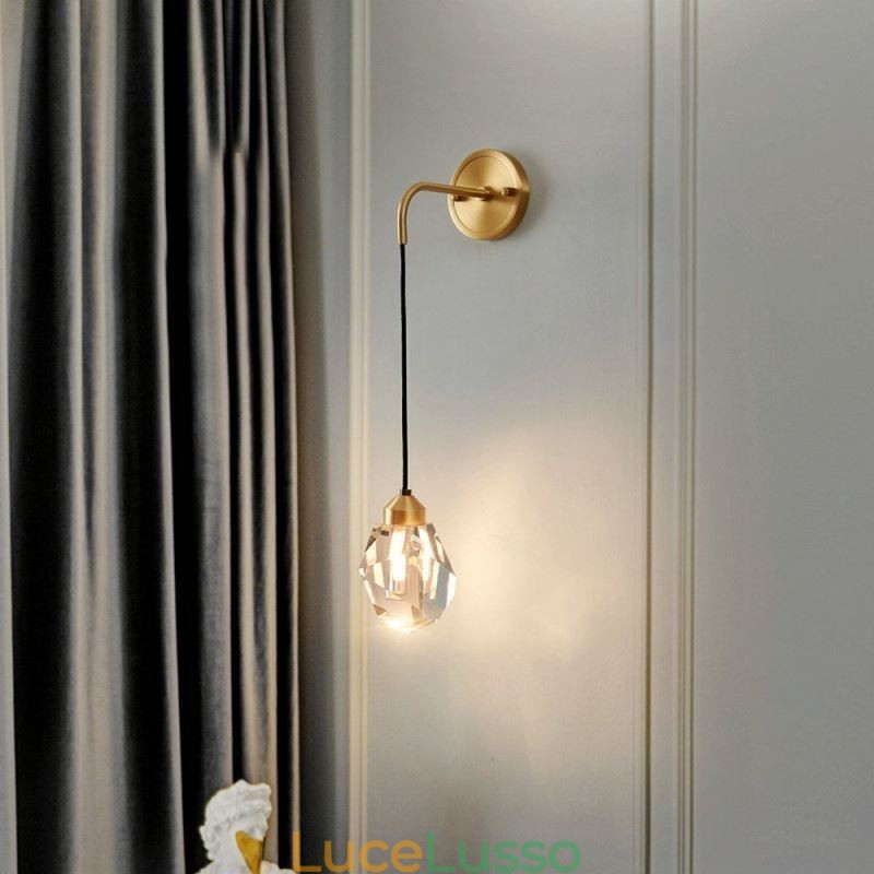 Applique moderna Lampada da parete creativa in cristallo