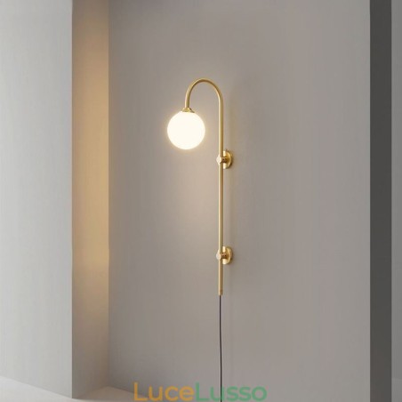 Applique da parete moderna in oro spazzolato