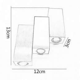 Applique da parete moderne, applique da parete in alluminio, su e giù