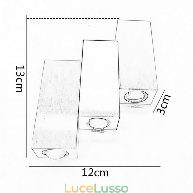 Applique da parete moderne, applique da parete in alluminio, su e giù