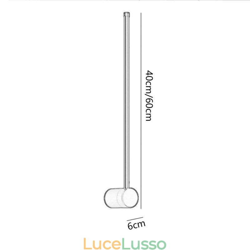 Lampada da parete lunga moderna Lampada da comodino