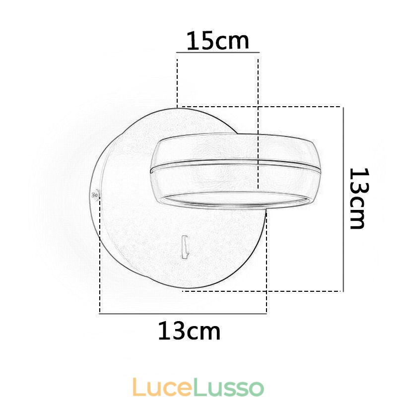 Lampada da parete girevole moderna minimalista