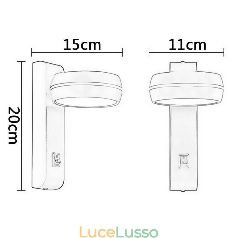 Lampada da parete girevole moderna minimalista Sconce Light