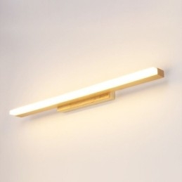 Lampada da parete moderna in legno massello con specchio