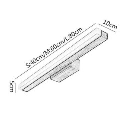 Lampada da parete moderna in legno massello con specchio