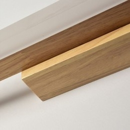 Lampada da parete moderna in legno massello con specchio