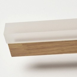 Lampada da parete moderna in legno massello con specchio