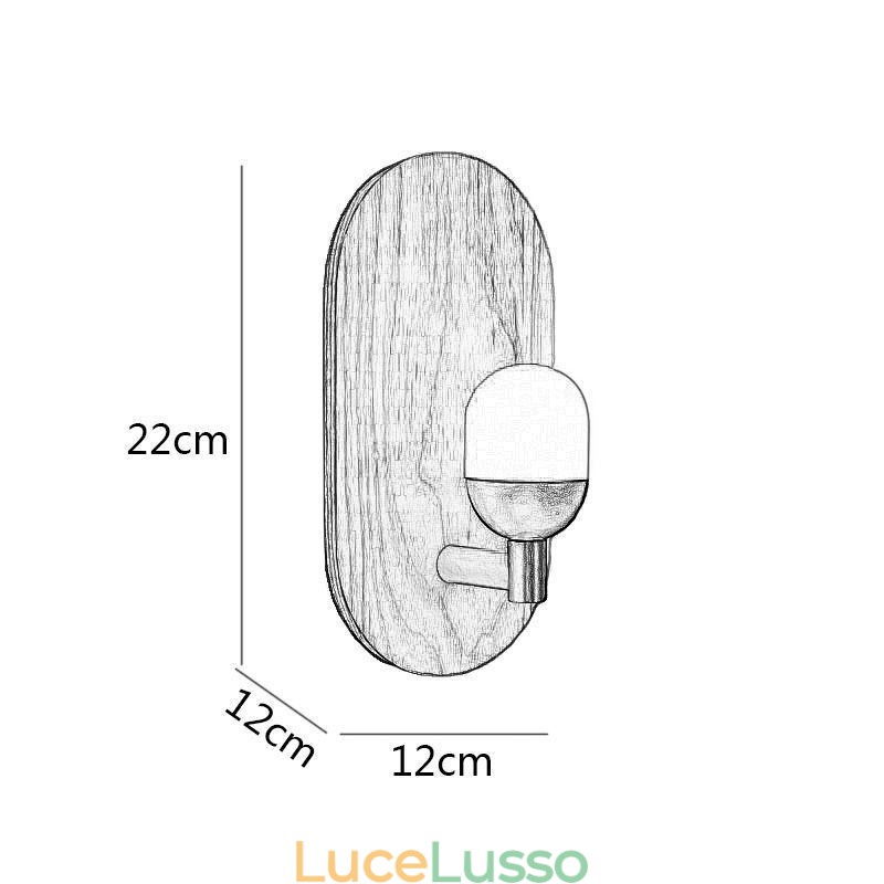Decorazione Parete Lampada in Legno Ingresso Corridoio Luci Nordico Comodino Applique