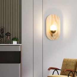Decorazione Parete Lampada in Legno Ingresso Corridoio Luci Nordico Comodino Applique