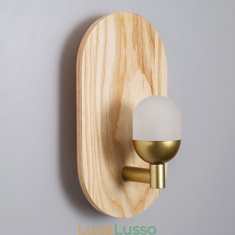 Decorazione Parete Lampada in Legno Ingresso Corridoio Luci Nordico Comodino Applique