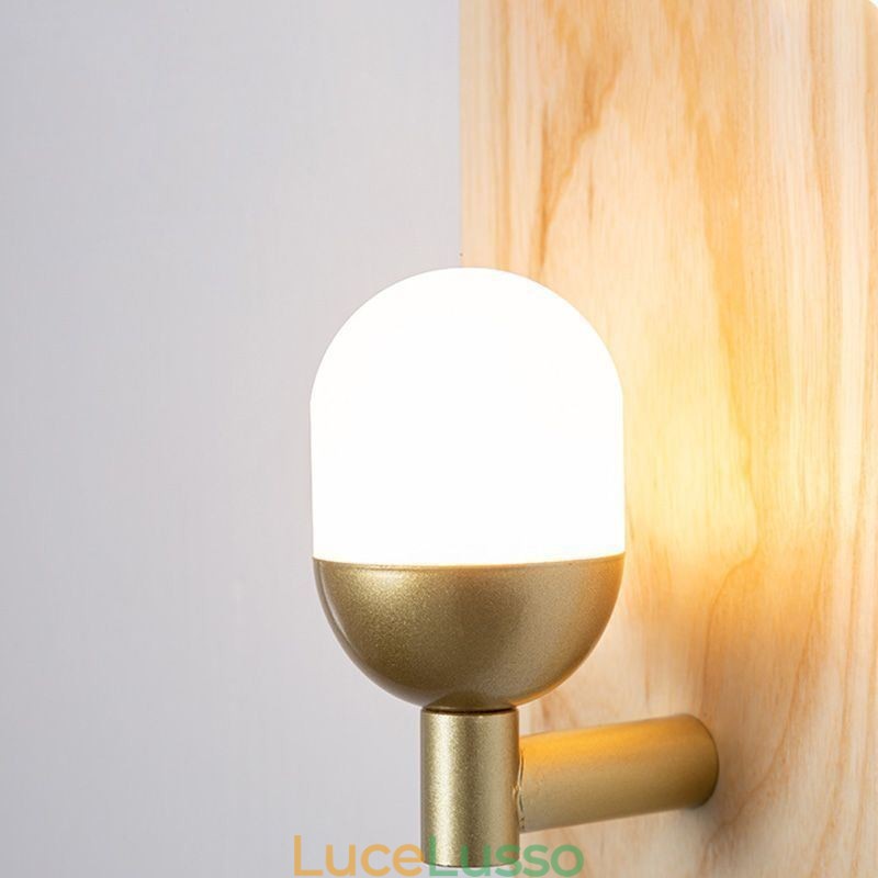 Decorazione Parete Lampada in Legno Ingresso Corridoio Luci Nordico Comodino Applique