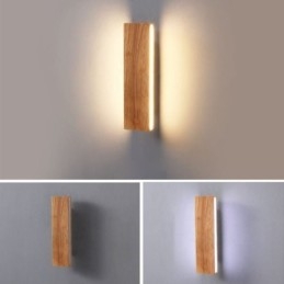 Applique da parete moderna in legno, luci per corridoio d'ingresso, applique da comodino nordica