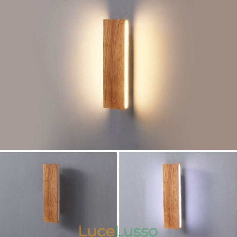 Applique da parete moderna in legno, luci per corridoio d'ingresso, applique da comodino nordica