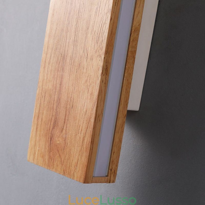 Applique da parete moderna in legno, luci per corridoio d'ingresso, applique da comodino nordica