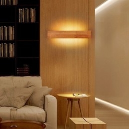 Lampade da parete in legno in stile giapponese Lampada da parete per bagno e casa