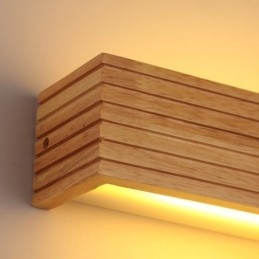 Lampade da parete in legno in stile giapponese Lampada da parete per bagno e casa